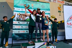 Mariana Fierro, alumna de la IBERO Puebla, campeona nacional en escalada deportiva