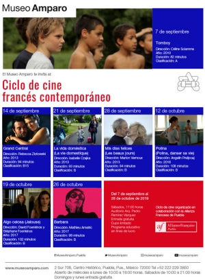 Ciclo de cine francés contemporáneo en Museo Amparo