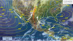 Tormentas fuertes se pronostican para el martes en regiones de Hidalgo, Puebla, Tlaxcala, Estado de México y la Ciudad de México.