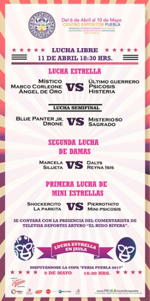 Llega toda la adrenalina de la lucha libre a la Feria de Puebla