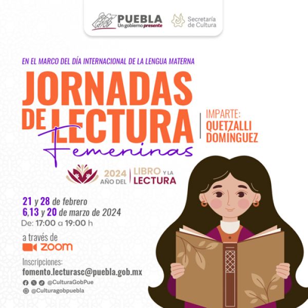 Habrá sesiones sobre Jornadas de Lectura Femeninas