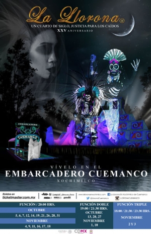 La Llorona te espera con su espectáculo en Xochimilco