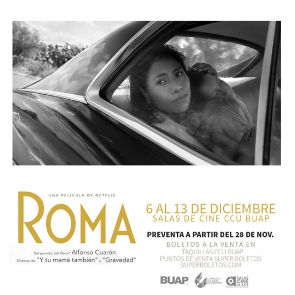 Proyectará CCU BUAP la película Roma