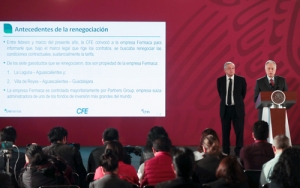 Presidente López Obrador anuncia acuerdo entre CFE y empresa de gasoductos Fermaca