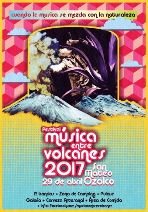 Más de una docena de grupos musicales se presentarán el próximo 29 de abril en el Festival Música entre Volcanes 2017.