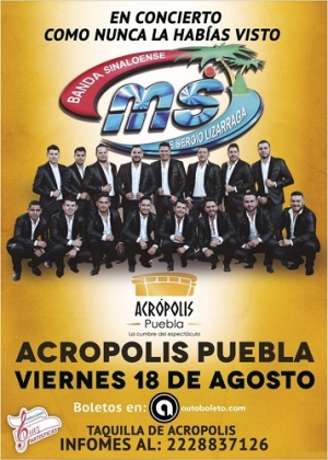 Llegará Banda MS por primera vez a Acrópolis Puebla