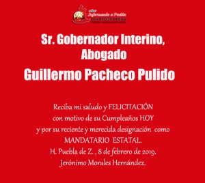 Cumpleaños del gobernador Guillermo Pacheco Pulido
