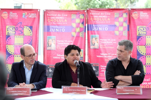 Karina Pérez Popoca presenta el Festival de Cine San Andrés Cholula 2019