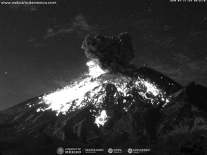 CENAPRED informa sobre la actividad del Popocatépetl