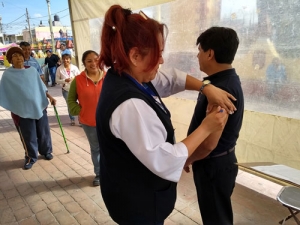 Campaña de la vacuna contra la influenza en Xoxtla