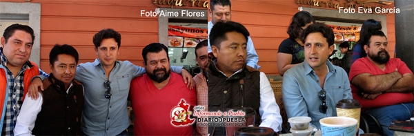 Dirigentes del partido Movimiento Ciudadano en Puebla