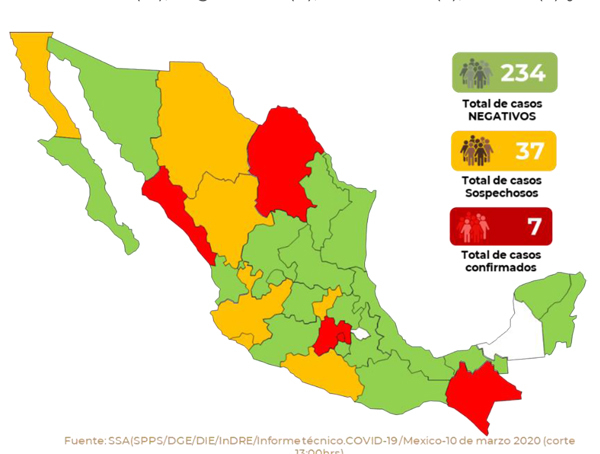 Casos nuevos sospechosos en investigación de coronavirus en México