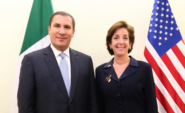 RMV se reúne con la embajadora de Estados Unidos en México