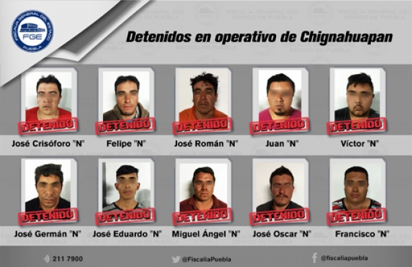 Son detenidas durante operativo en Chignahuapan.