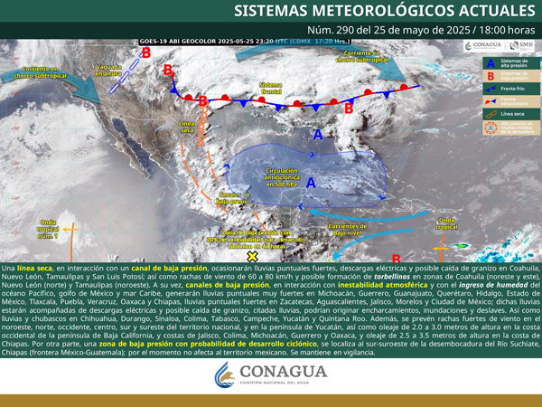 Lluvias muy fuertes para 11 estados de México: Conagua