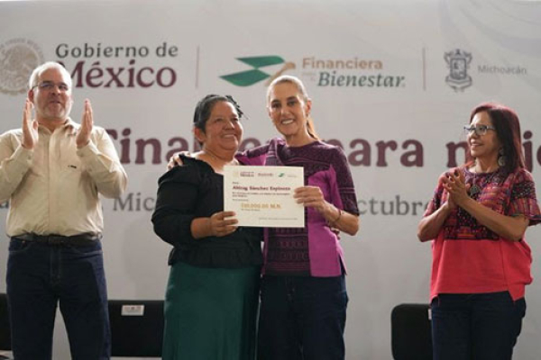 Al cumplir meta de 56 mil 500 créditos finabien en michoacán para que mujeres emprendan.