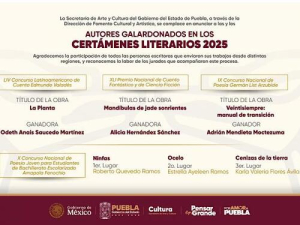 Anuncian ganadores de Certámenes de Cuento y Poesía 2025