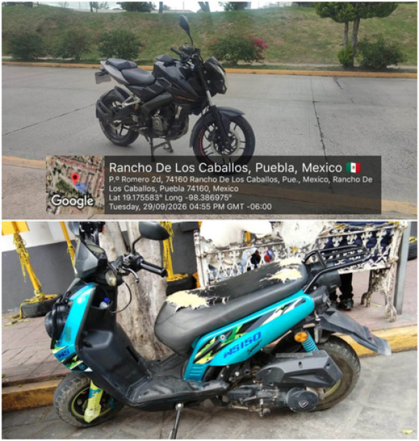 Recupera Huejotzingo motocicletas robadas
