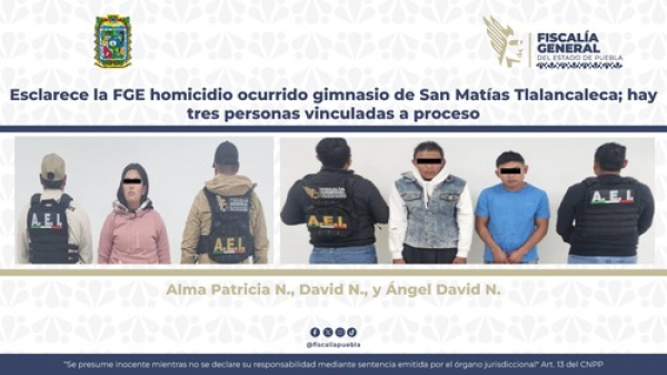 Esclarecen homicidio en gimnasio de Tlalancaleca