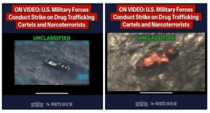 Destruidos tres barcos con droga de Venezuela: Trump