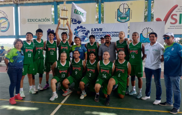 Gana primer lugar el equipo de baloncesto de TecNM