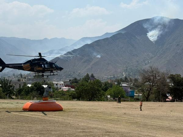 Autoridades combaten fuego en Zautla