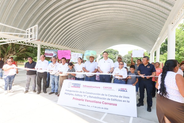 Pantepec recupera escuelas afectadas por lluvias