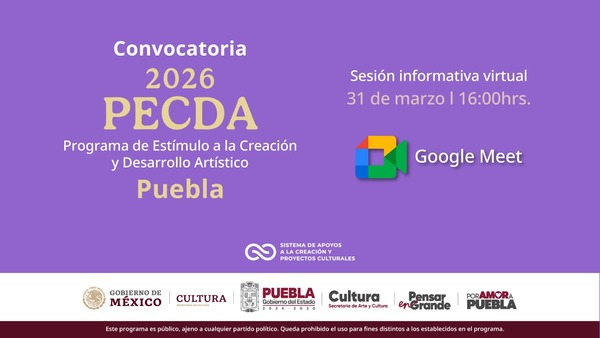 Anuncian sesión informativa virtual de PECDA