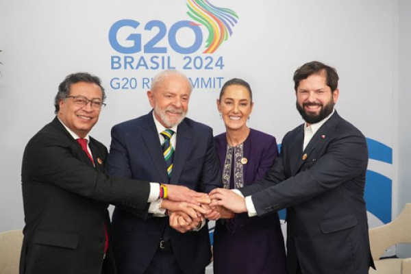 Presidenta Claudia Sheinbaum sostiene reuniones bilaterales con mandatarios G20