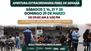 &iexcl;Aprovecha! Amplian atenci&oacute;n por cierre del Control Vehicular