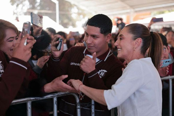 Presidenta Claudia inaugura ampliaci&oacute;n bachillerato Nacional en Tlaxcala