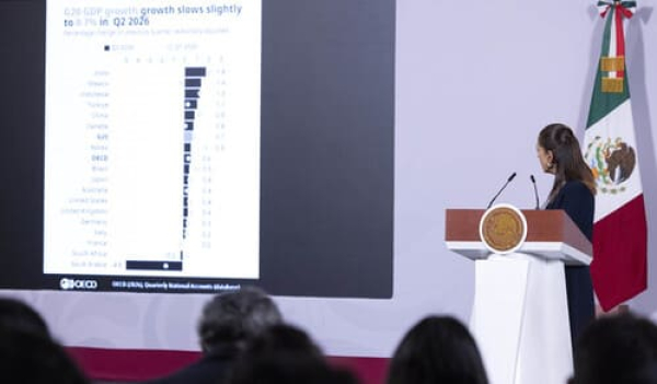 Sheinbaum destaca crecimiento de 1.4% del PIB
