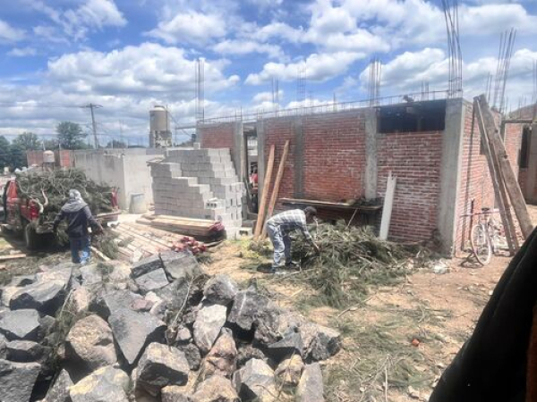 En rehabilitación secundaria afectada por lluvias en Coronango