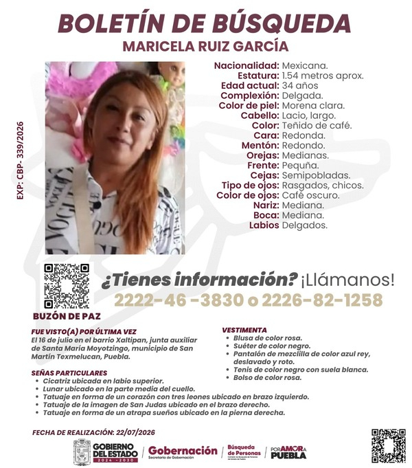 Continúa la búsqueda de Maricela Ruíz