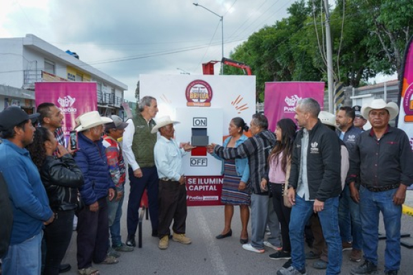 Tecnología LED llega al alumbrado de San Andrés Azumiatla