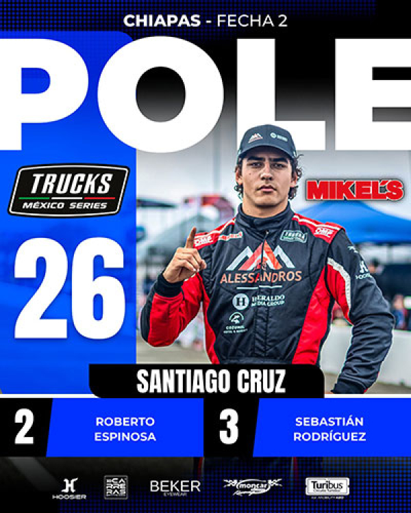 Santiago Cruz domina en Chiapas, Trucks México Series 2026