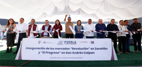 El gobernador SCP entregó el mercado “Revolución” en Zacatlán