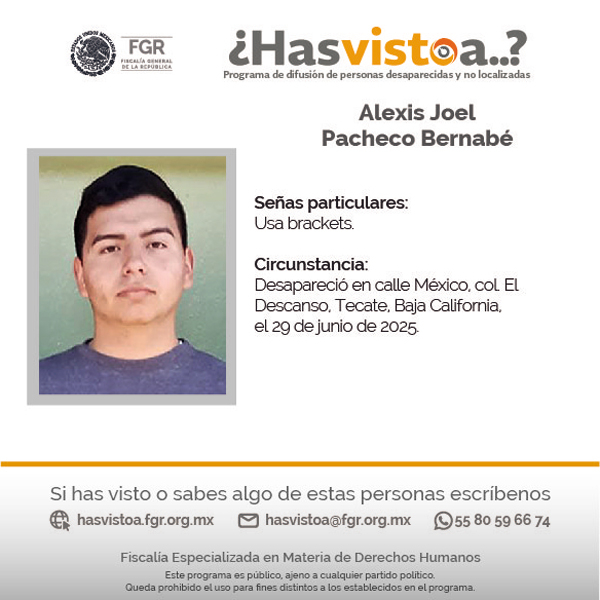 Servicio Social | Programa ¿Has visto a? FGR