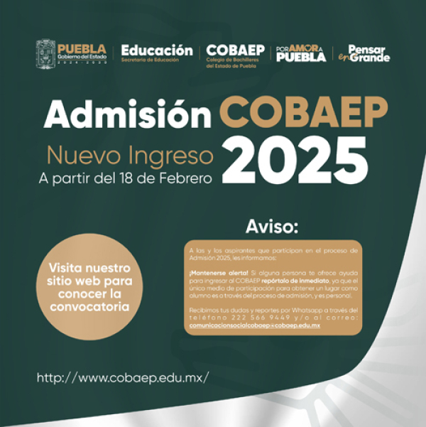 COBAEP abre su proceso de admisión