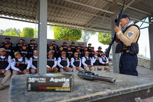 Policía Auxiliar refuerza habilidades en prácticas de tiro
