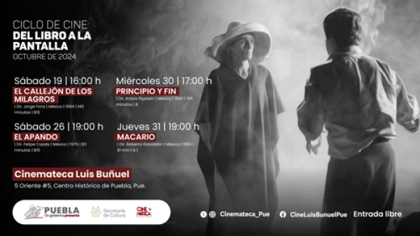 Ciclo “Del libro a la pantalla” en Cinemateca “Luis Buñuel”