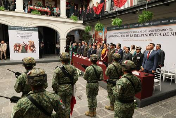 Conmemoran 205 años de la Consumación de la Independencia