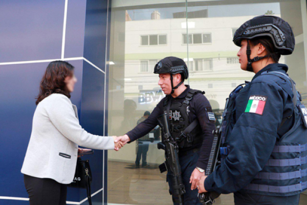 Acompañamiento bancario de la Policía Estatal