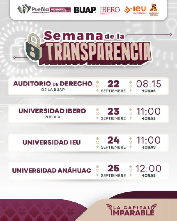 Puebla Capital promueve &quot;Semana de la Transparencia&quot;