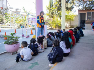 Imparten &ldquo;Parque Vial M&oacute;vil&rdquo; para ni&ntilde;as y ni&ntilde;os