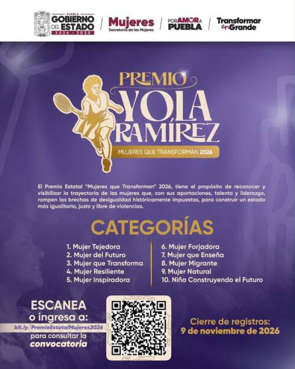 Anuncian premio "Mujeres que Transforman 2026"