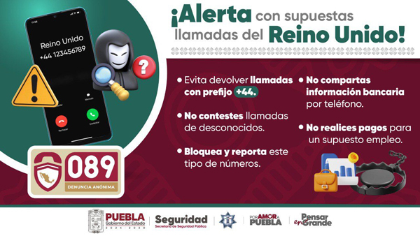 Evita contestar llamadas de Reino Unido, son estafas