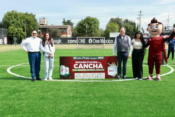 IMDP entrega cancha de futbol 7 en Rivera Anaya