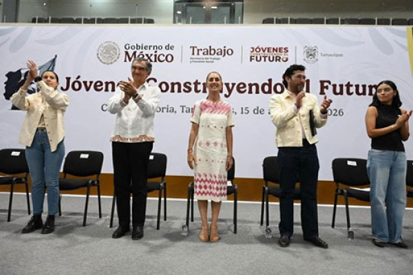 La presidenta Claudia Sheinbaum apoya a jóvenes de Tamaulipas