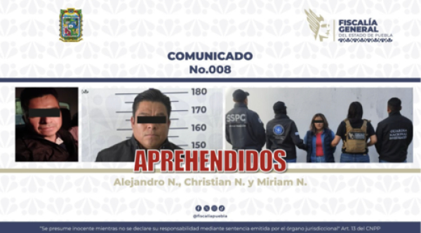 Caen implicados en asesinato de pareja en Tlaxcala